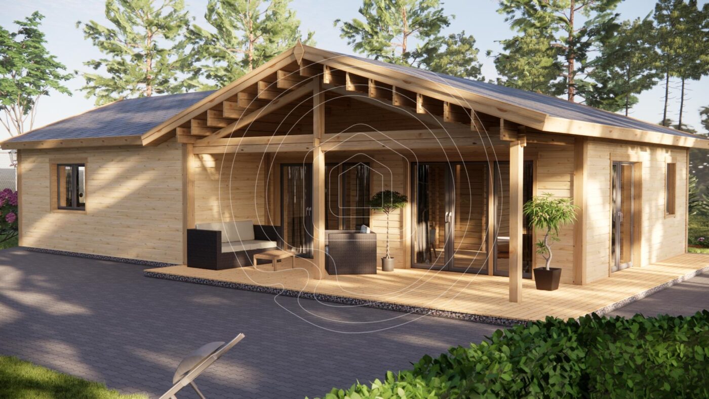 3 bedroom log cabin floor plan Ireland