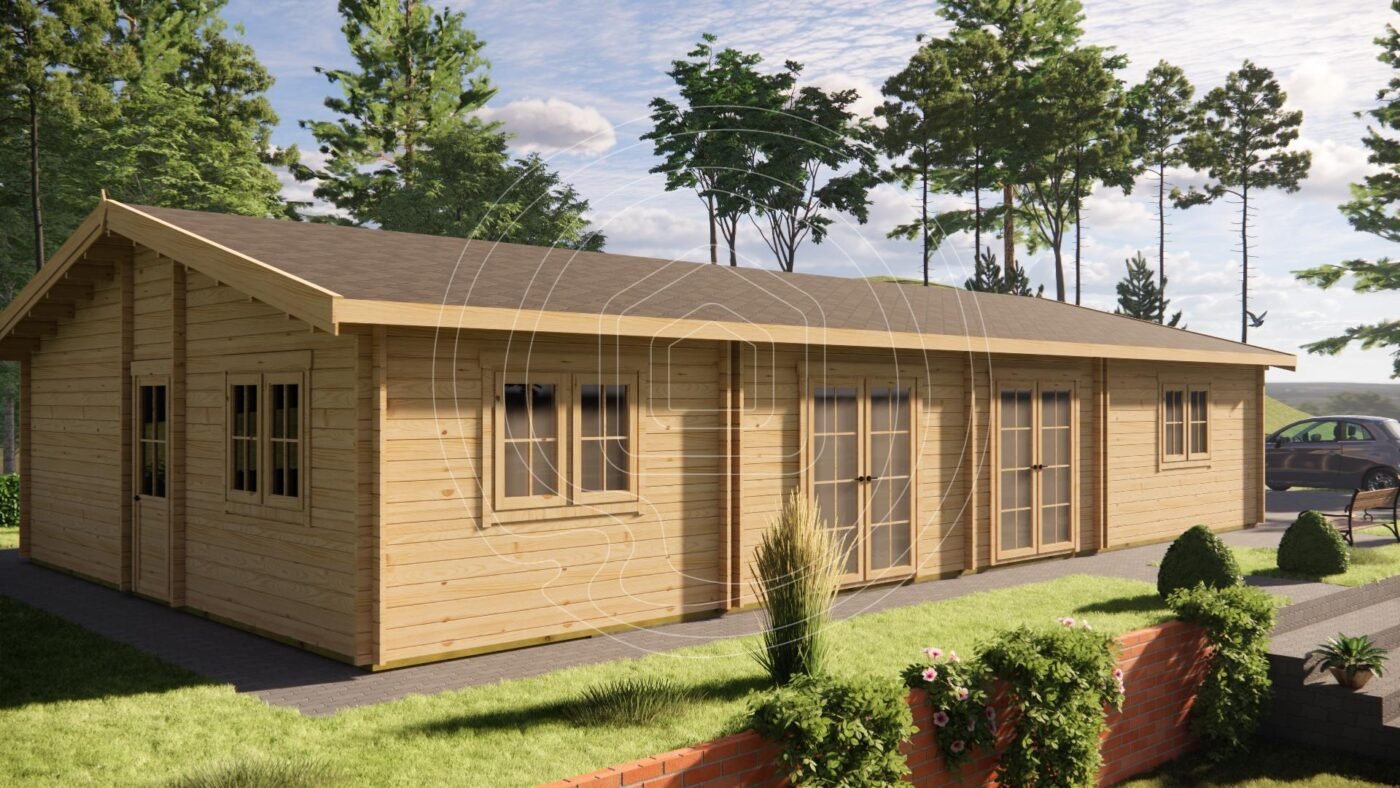 Erdvus medinis vasarnamis IR-003 – 103 m² šeimai | TimberLodge365