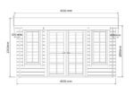Klasikinis medinis sodo namelis IR-013 – 12 m² - 44mm - Image 7