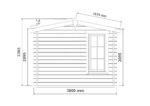 Klasikinis medinis sodo namelis IR-013 – 12 m² - 44mm - Image 6