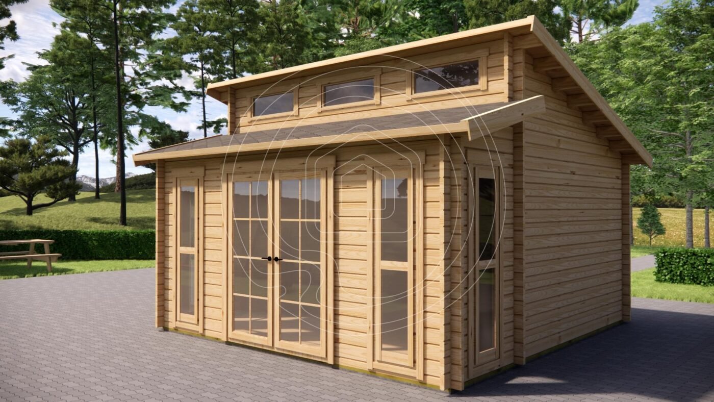 Sodo namelis dviem žmonėms IR-014 – 20 m² 44mm | TimberLodge365