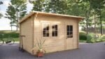 Biudžetinis sodo namelis namų biurui IR-018 – 12 m² 44mm | TimberLodge365