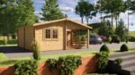Modernus medinis vasarnamis IR-019 išskirtinis dizainas Lietuvoje | TimberLodge365