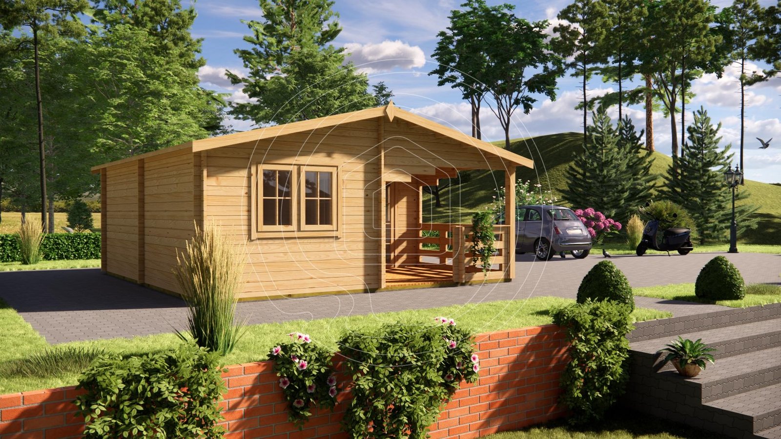 LT-019. Modernus medinis vasarnamis IR-019 išskirtinis dizainas Lietuvoje | TimberLodge365