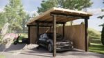 Medinis vienvietis garažas IR-021 – 19 m² be statybos leidimo | TimberLodge365