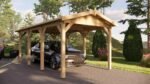 Medinis garažas vienam automobiliui IR-023 – 18 m² be leidimo | TimberLodge365