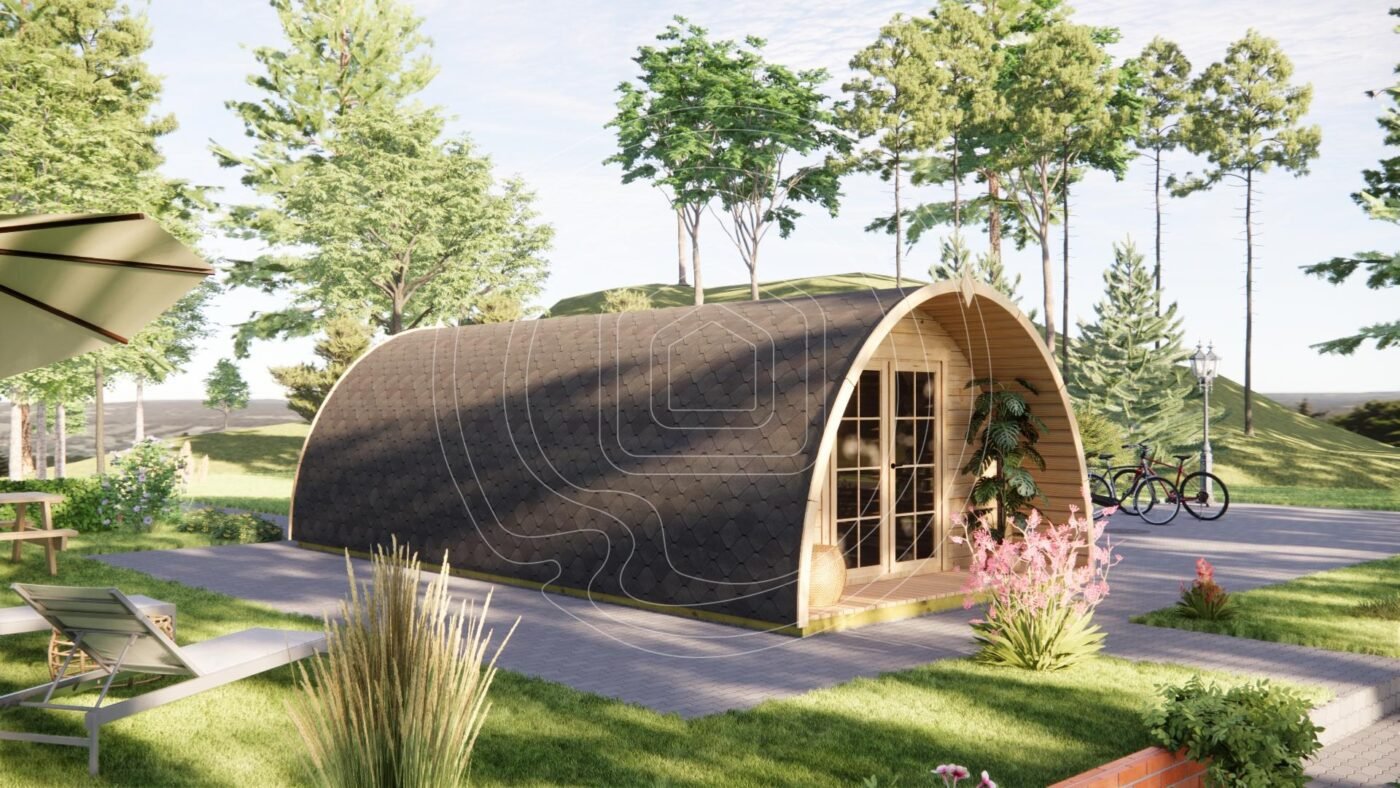 Kempingo namelis su terasa IR-029 glamping Airbnb nuomai | TimberLodge365